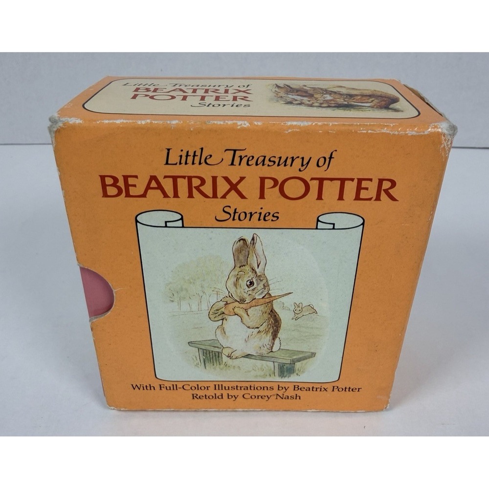 Vintage Little Treasury of Beatrix Potter Stories Miniature Board Books 1985